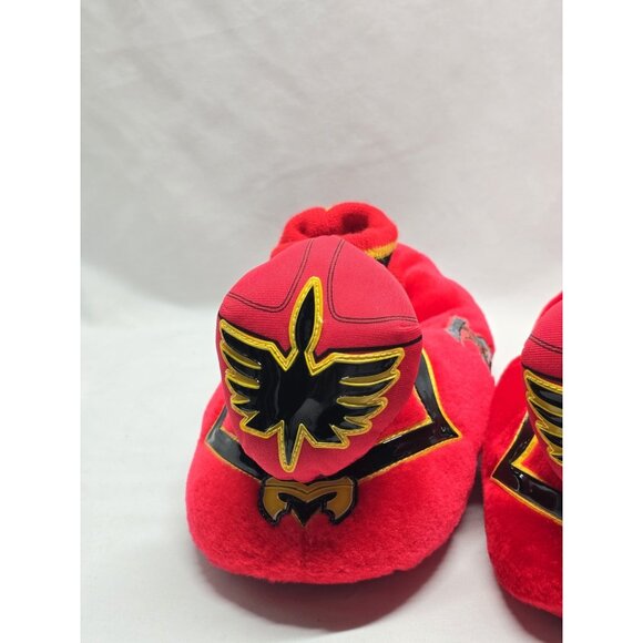 Power Rangers Mystic Force Red Ranger Kids Size 3/4 Plush House Slippers- VTG - Picture 6 of 16